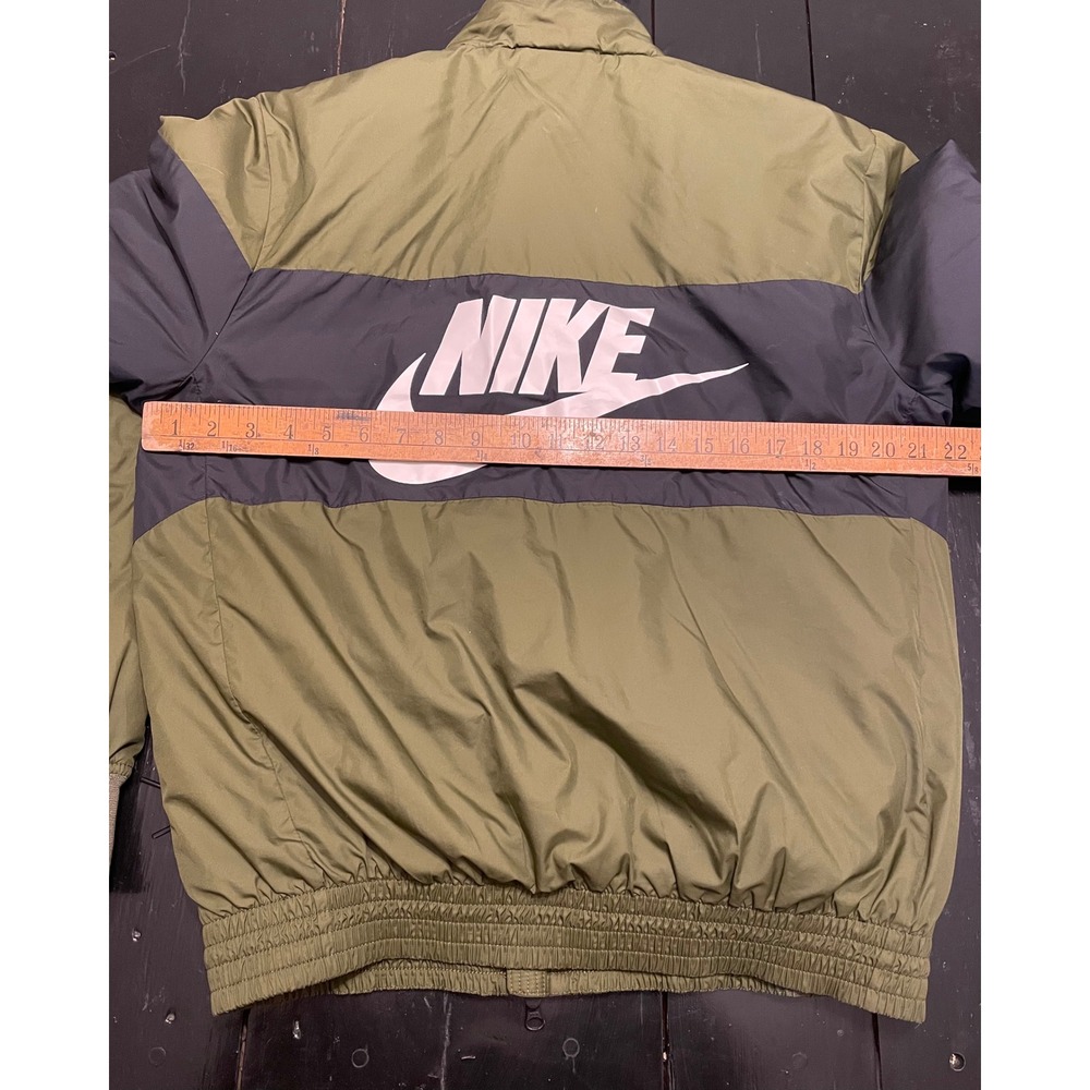 Nike Sportswear Insulated Bomber Jacket Mens Medium Olive Green Black CU4422-380 - Picture 4 of 4